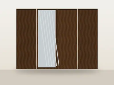 Four-door sliding wardrobe, DHA Phase 2