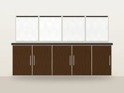 Walnut and gloss kitchen, Chaklala